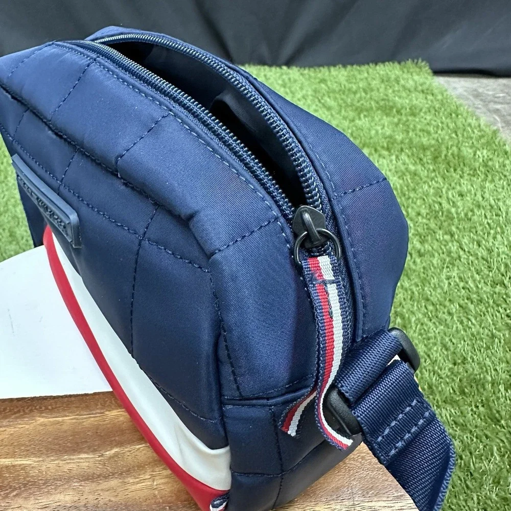 Quilted Tommy Hilfiger Cross Body Bag Red White‎ Navy